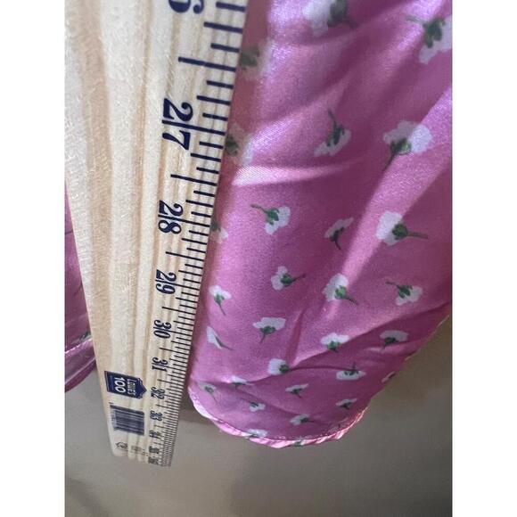Zara Satin Floral Pink Slip Dress Adjustable Straps Size Medium - Picture 8 of 10
